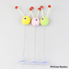 1pc Random Color Cat Feather Spring Ball Toy with Suction Cup Interactive Cat Teaser Wand Cat Toy Cat Scratcher Toy Cat Supplies
