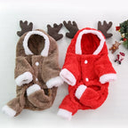 Pet Dog Cat Halloween Christmas Costume Cosplay Elk Dog Costumes for Small Dogs Winter Warm Dog Cat Clothes