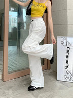 High Waist Wide Leg Workwear Pants Women's Spring 2024 Loose Sun Protection Casual Sports Thin Style Fashionable Trousers