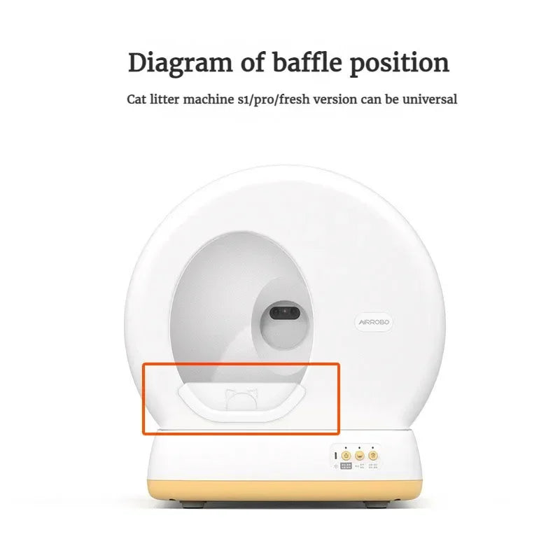 Special Cat Toilet Baffle AIRROBO Litters Proof Cat Litter Box Baffle Cats Bedpans S1/pro/fresh Universal Pet Supplies Products
