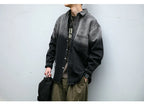 Korean fashion washed gradient denim shirt for men clothing High quality streetwear harajuku casual coat tremdy Long sleeve male