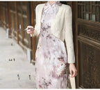 Women 55% Mulberry Silk 45% Cotton Shawl Wrap Hollow out Coat Top Cardigan Long Sleeve Blouse Shirt LY031
