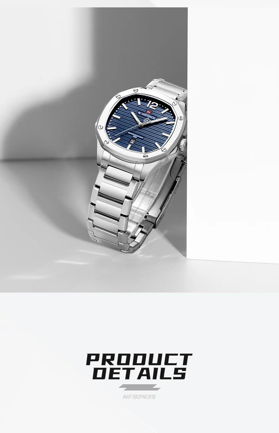 NAVIFORCE Men Luxury Brand Watches Military Sport Mens Wrsitwatches Full Steel Quartz Clock Men's Waterproof Business Watch