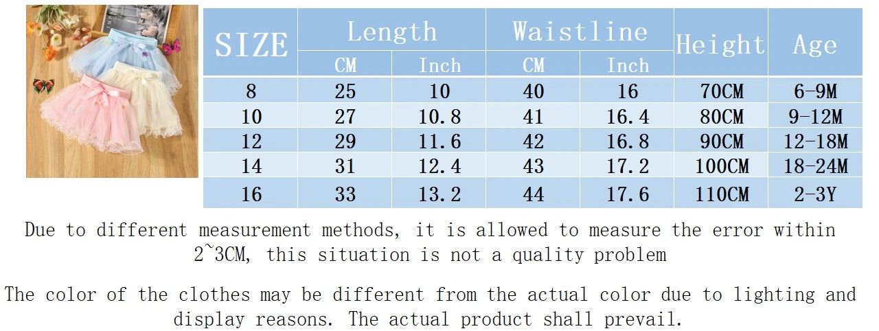 Summer Baby Girl Flower Embroidered Bow Half Skirt Girl Sweet Fashion Short Skirt