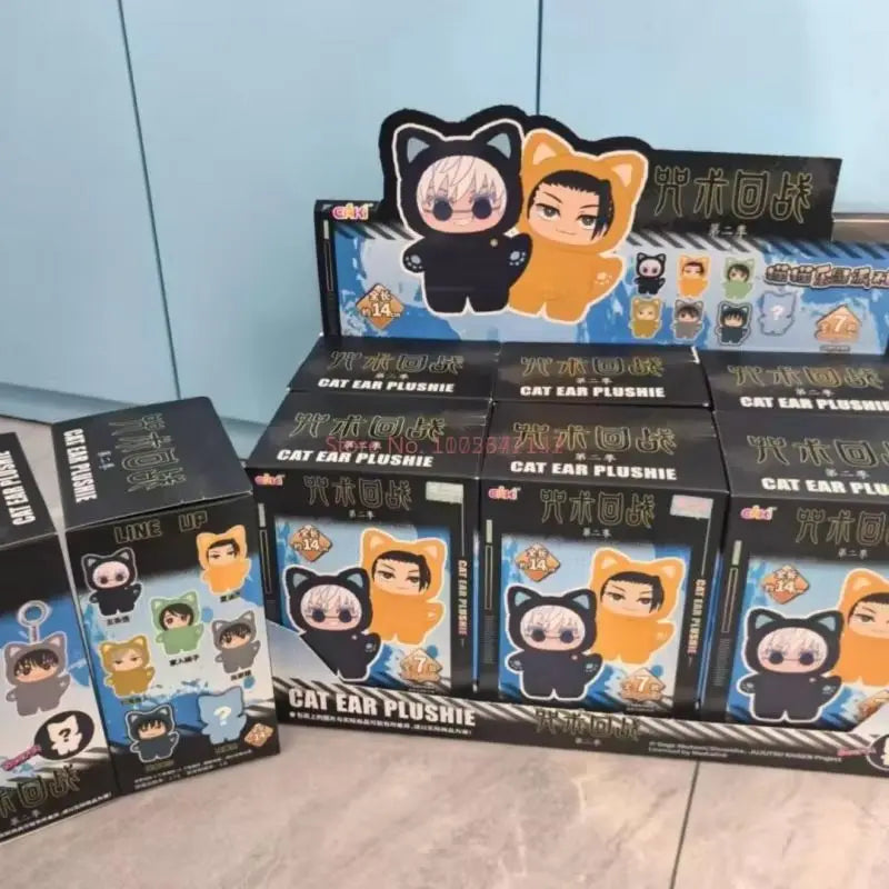 Eaki Genuine Jujutsu Kaisen Season 2 Gojo Satoru Cat Park Party Blind Box Doll Pendant Collectible Toy Model Gift in Stock