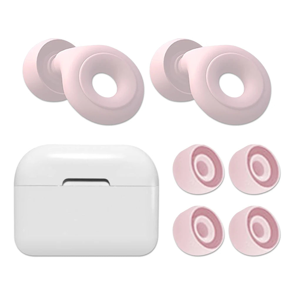 Silicone Ring Sleep Soundproof Earplugs Anti Noise Reduction 5 dB Noise Ring Earplug Mute Earplugs Adjustable Earphone Mute Tool