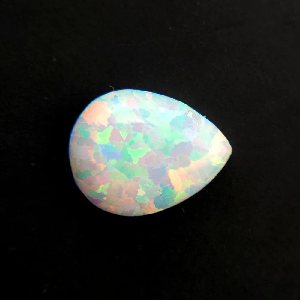 7*9mm Natural Opal Reiki Healing Semi-Circle Jewelry Set - Opal Ring Earrings Necklace - Spiritual Energy Gemstone Accessories