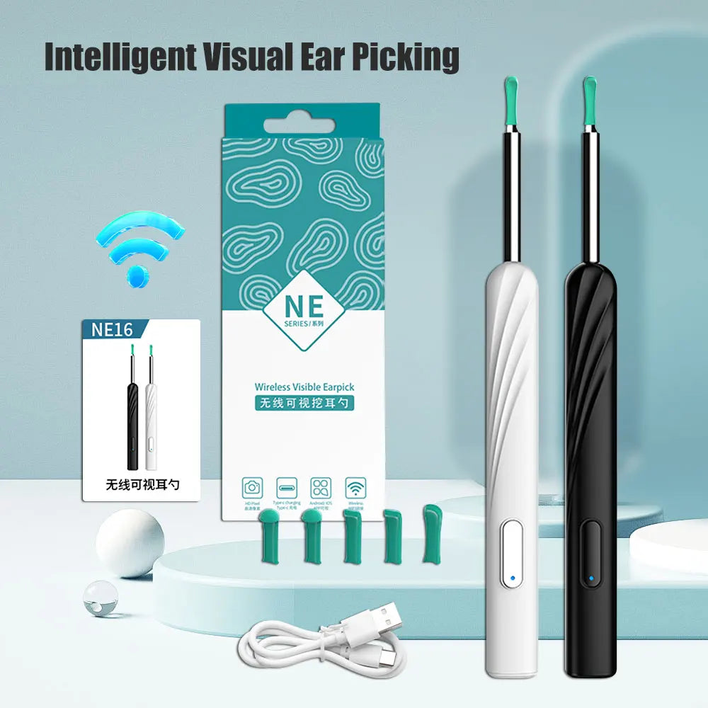 Wireless Visual Ear Pick Camera Ear Wax Removal Tool Picker Ear Cleaner Wax Removal  Earwax Cleaning Endoscope Kit Spoon Earpick
