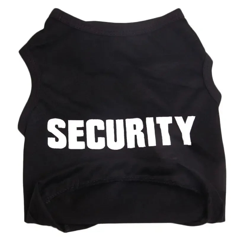 Police Suit Cosplay Dog Clothes Black Elastic Vest Puppy T-Shirt Coat Accessories Apparel Costumes Pet Clothes for Dogs Cats