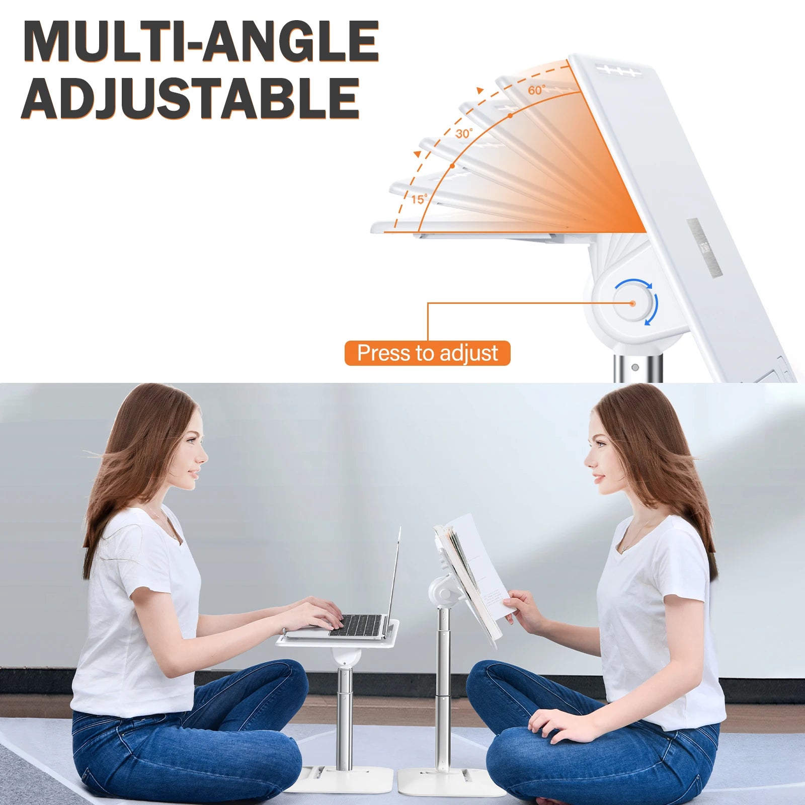 Eary Portable Laptop Stand for Desk Adjustable Height Holder for Macbook Air Pro Stable Stand Gifts for Girls Mom Students Kids