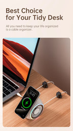 KUULAA 3/6 Pcs Cable Clip Cable Holder Adhesive Wire Keeper Cord Cable Organizer for Home Office Under Desk Management