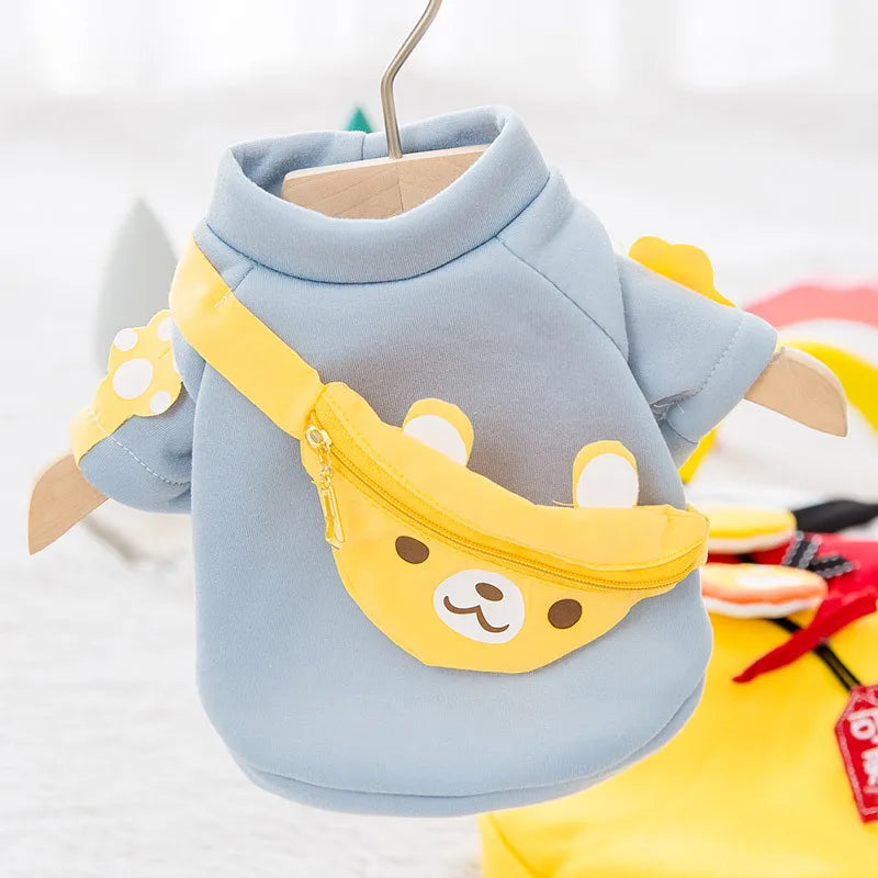 Luxury Dog Clothes for small Dogs Puppy Hoodie Dress for Bulldog Chihuahua Harness Sweatshirt Pets Costume Winter Dog Coat 2025