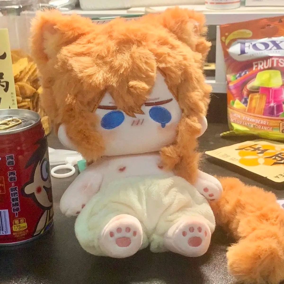 Chuuya Nakahara 20cm Stuffed Plush Doll Toy Bungou Stray Dogs Cute Cotton Doll Children's Fans Adults Cartoon Birthday Gift Toys
