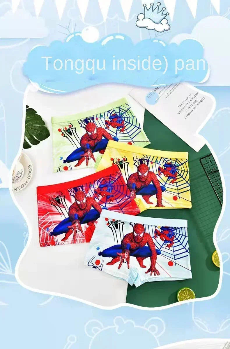 4pcs Disney Spiderman Children's Panties Cartoon Cotton Avenger Boys Boxers Frozen Girls Underwear Child Underpants