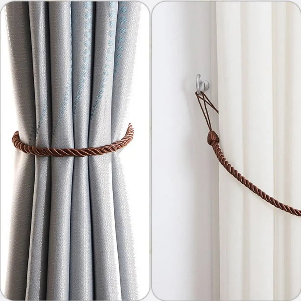 2Pcs Handmad Curtain Woven Tiebacks Ins Style Light Luxury Curtains Binding Rope Easy to Use Curtains Tied Strap