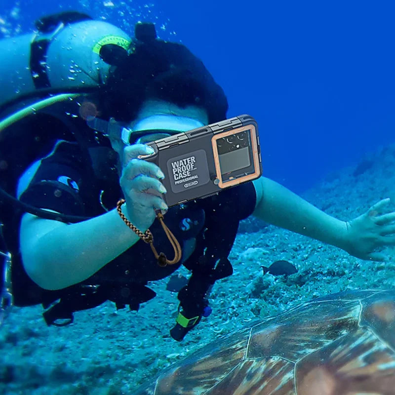 Professional Diving Phone Case For iPhone 15 14 13 12 Pro Max Underwater Taking Waterproof Cases Cover For SamsungS22 S23 Huawei