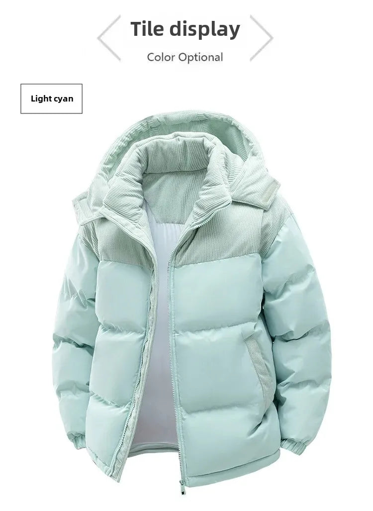 High Quality Thickened Cotton Jacket for Men Winter Windproof Warm Hooded Coat Couple Casual Wear Chinese Brand Outerwear