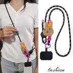 Cute Phone Lanyard Diameter Outdoor Universal Case Acrylic Crossbody Shoulder Card Neck Cord Clip Hang Anti-lost Wrist Strap