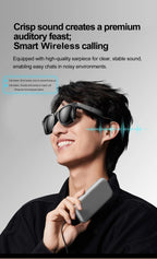 LIGE AI Smart Glasses 720P Camera Video Recorder Bluetooth Call 260mAh Battery Voice Assistant Control Sunglasses For Men Women