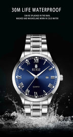 RUIGE Fashion Men's Watch Roman Scale Minimalist Men's Famous Watch Night Glow Waterproof Trendy Watch