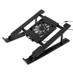 Laptop Cooler Base Stand Foldable Laptop Cooling Pad Holder Portable Notebook Radiator Bracket Heighten Rack With 1 Cooling Fans