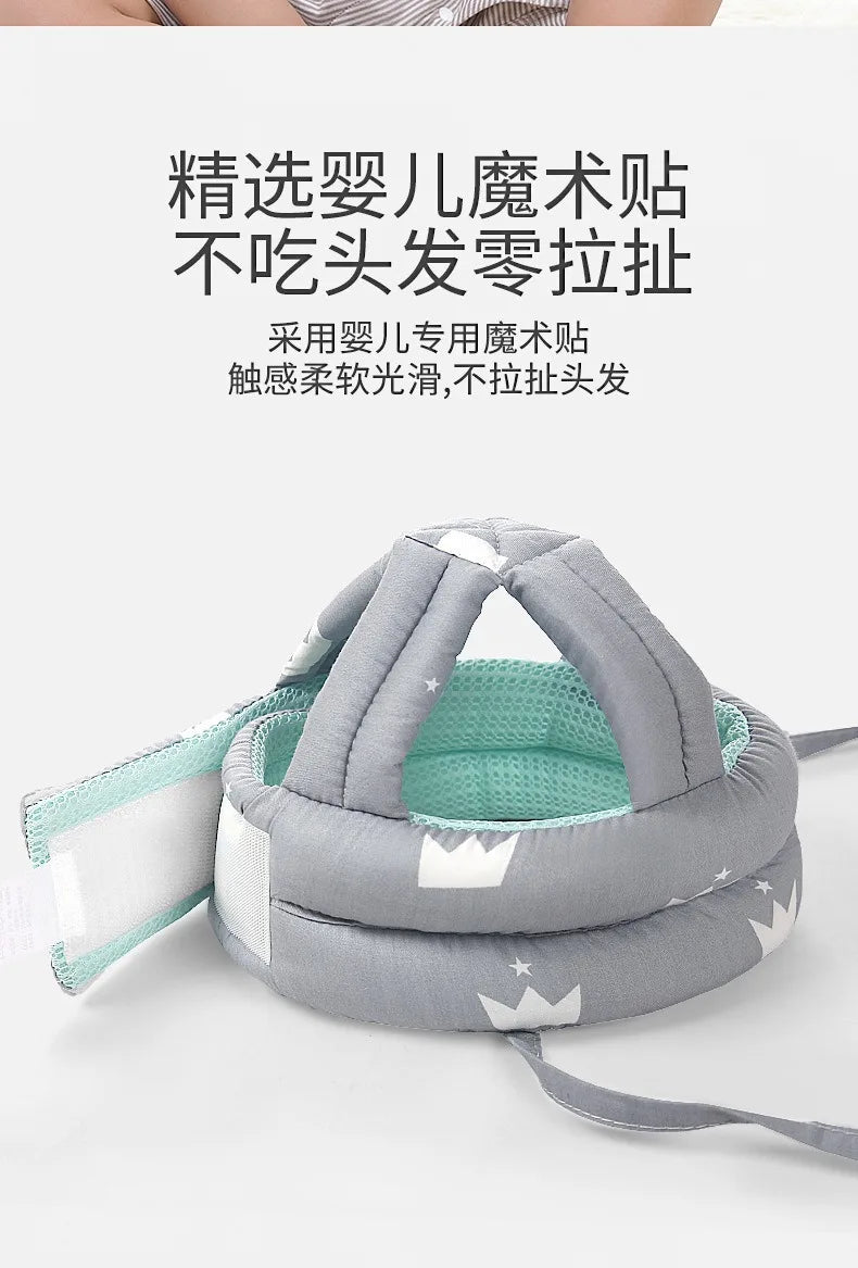 Infant Toddler Cartoon Mesh Safety Helmet Baby Kids Head Protection Hat for Walking Crawling Children Learns To Walk Bump Caps