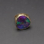Natural Semi Precious Stones Irregular Crystal Druzy Rings Reiki Healing Embryo Agate Jewelry Accessories Party Gifts for Women