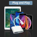 For 8 PIN to HDTV Digital AV Adapter 1080P HDTV Sync Screen Digital Audio AV Converter for HDTV/Projector/Monitor iPhone 15