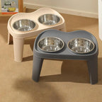 Elevated Dog Feeder Dogs Bowls foldable Raised Stand with Double Stainless Steel Food Water Bowls for Small Medium Large Dogs