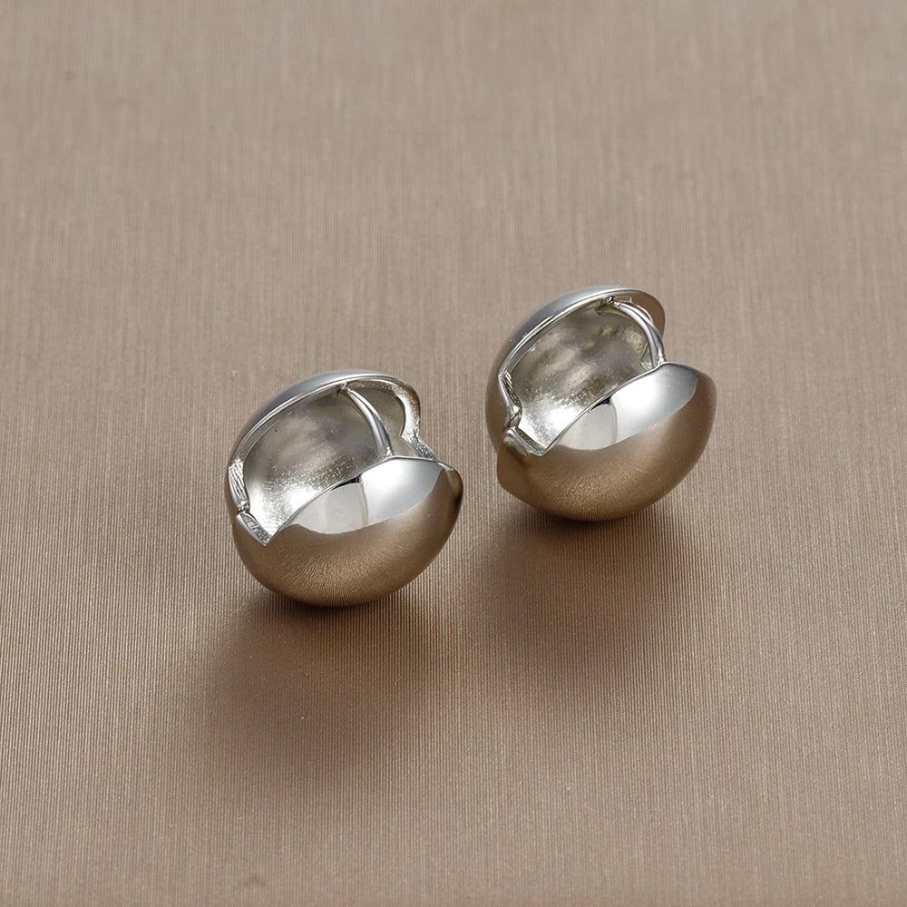 2025 Gold Silver Color Ball Round Simple Hight Quality Luxury Earrings Punk Geometric Stud Earrings For Women Party Jewelry Gift