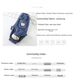 Autumn/winter Children's Fleece-lined Corduroy Pants Stylish Embroidery Casual Warm Trousers For Boys Girls