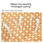 Summer Cat Nest Pet Cooling Mat Dog Cooling Sofa Breathable Pad Moistureproof Rattan Wear Cat Puppy Basket Mats cama para