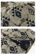 2024 Autumn Winter New Vintage Loose Printed Wool Shirts for Men Clothing Cargo Big Pockets Men Shirts AZT738