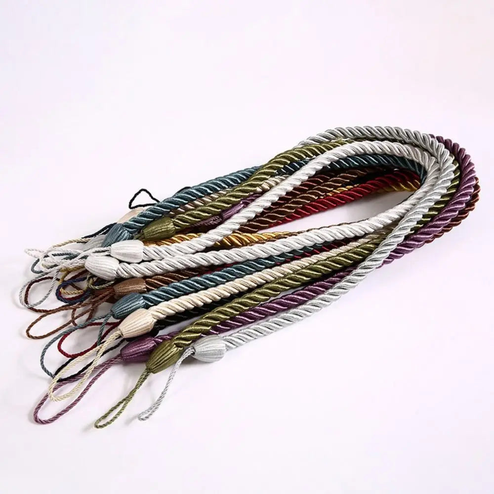 2Pcs Handmad Curtain Woven Tiebacks Ins Style Light Luxury Curtains Binding Rope Easy to Use Curtains Tied Strap