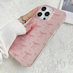Case for iPhone 15 Fashionable Butterfly Bow Print Phone Cases for iPhone 16 14 13 12 11 Pro Max X XR XS 7 8 Plus SE2 16E Cover