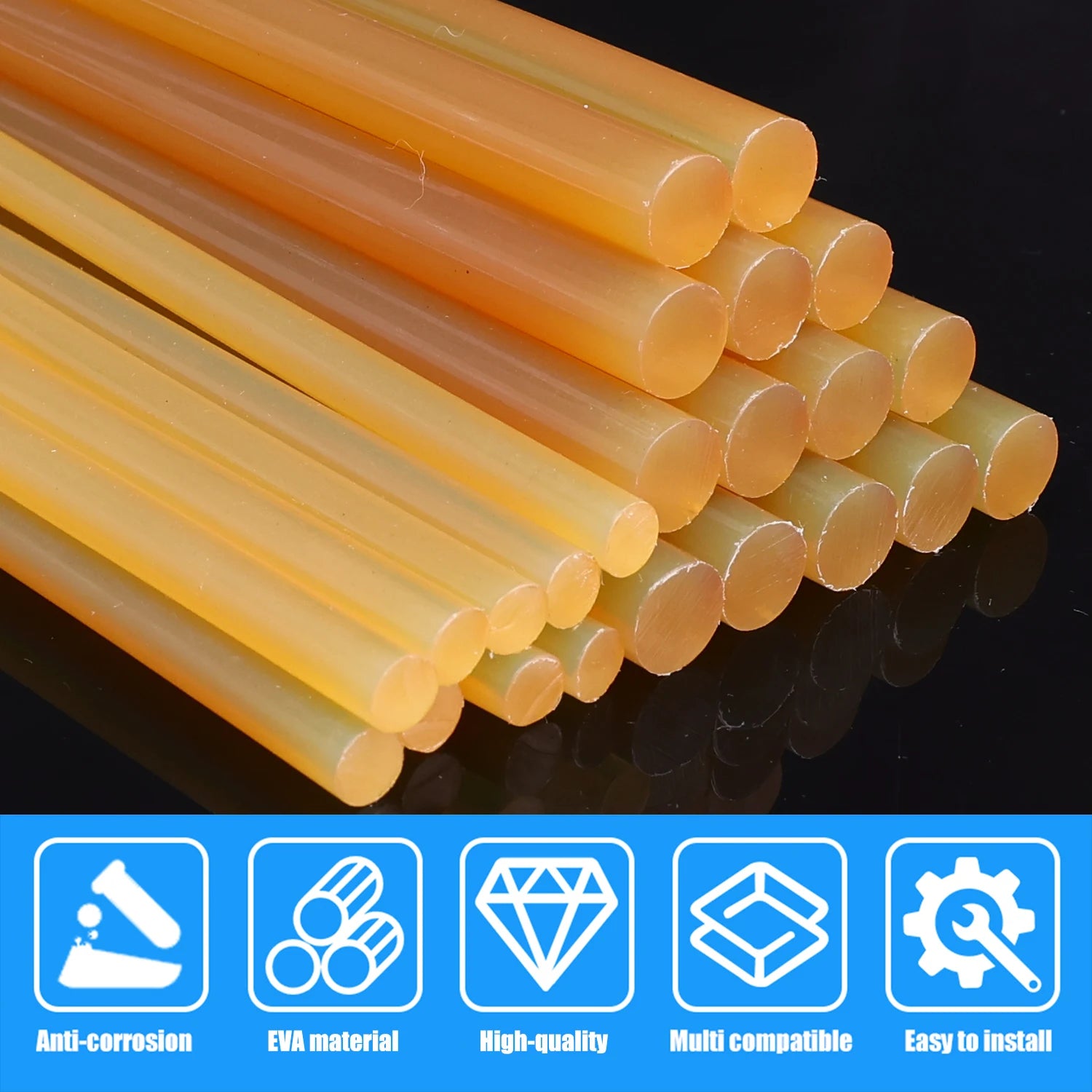High Adhesion Hot Melt Glue Sticks 11mm 7mm Transparent Flexible EVA For Car Dent Repair Paintless Removal Crafting Tool Supply