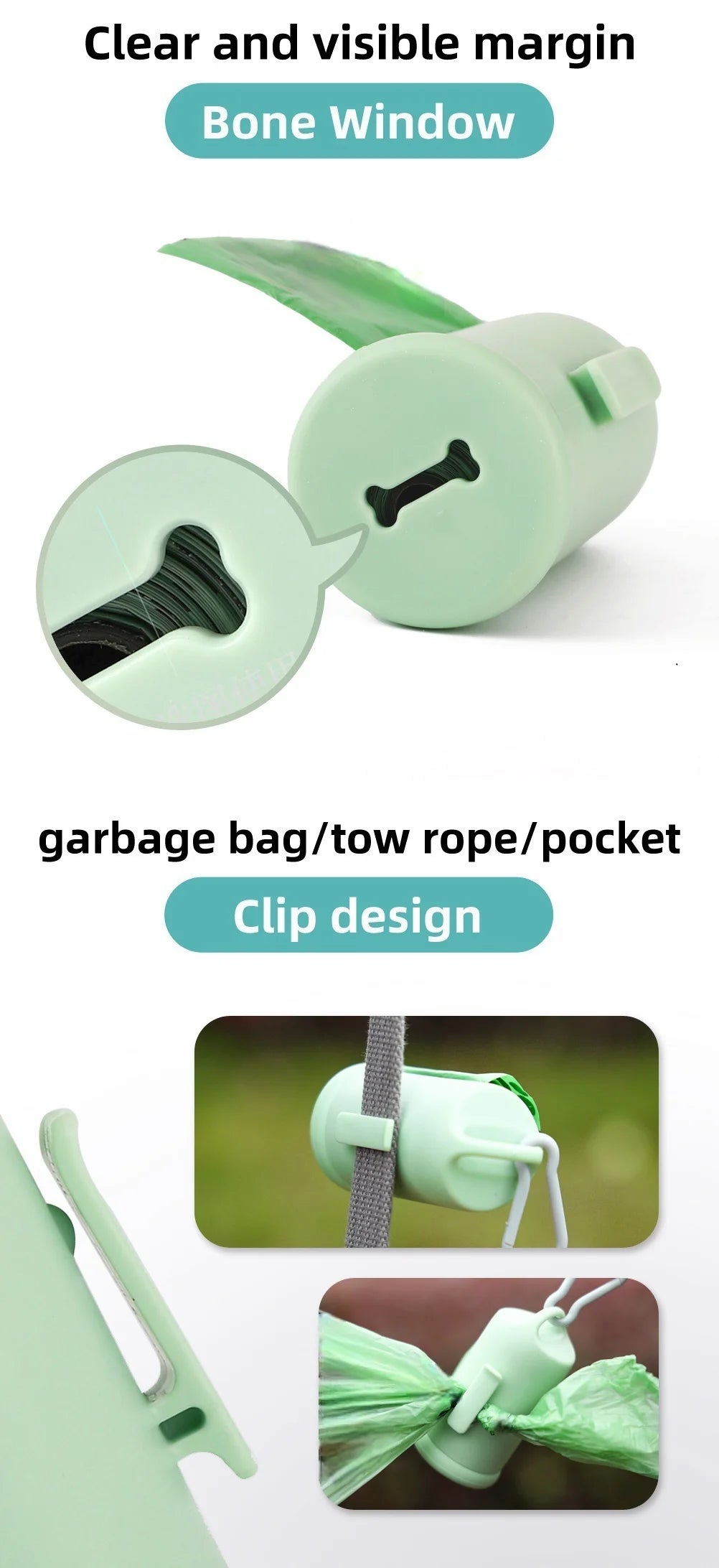 Dog Poop Bags Dispenser for Small Medium Large Dogs Pets Mini Travel Garbage Bag Box Outdoor Waste Bag Holder Pet Cleaning Tools