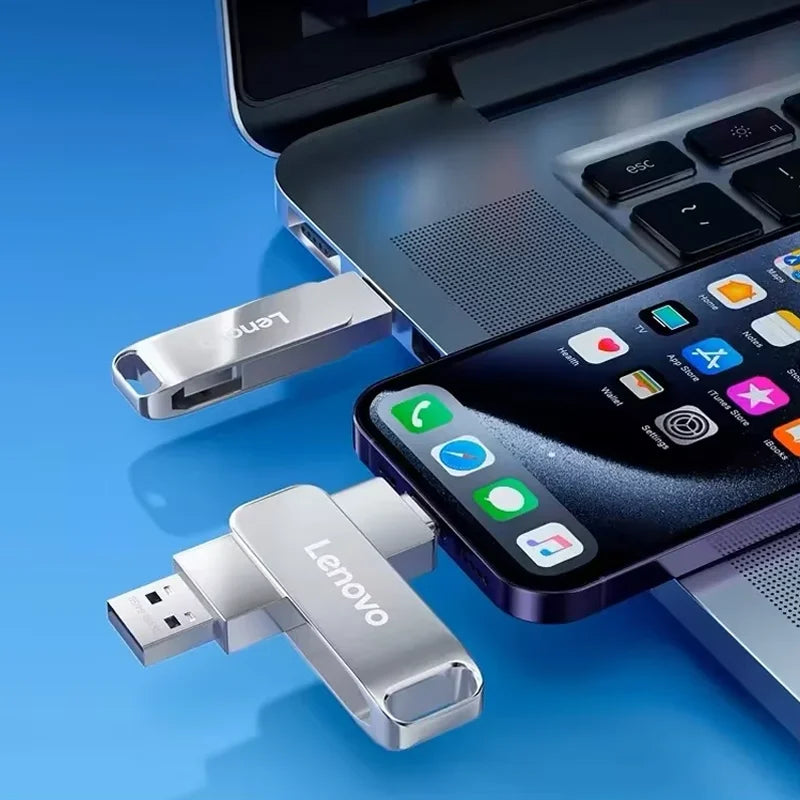Lenovo 64TB USB 3.2 Pen Drive 16TB High Speed Transfer Metal Portable SSD Pendrive Cle 4TB U Disk Flash Drive Memoria USB Stick