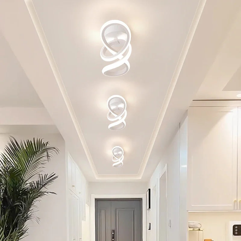 LED Aisle Ceiling Lights Modern Chandelier Three Colors Lamp Minimalist Lamps For Bedroom Light Surface Installation Dining Room