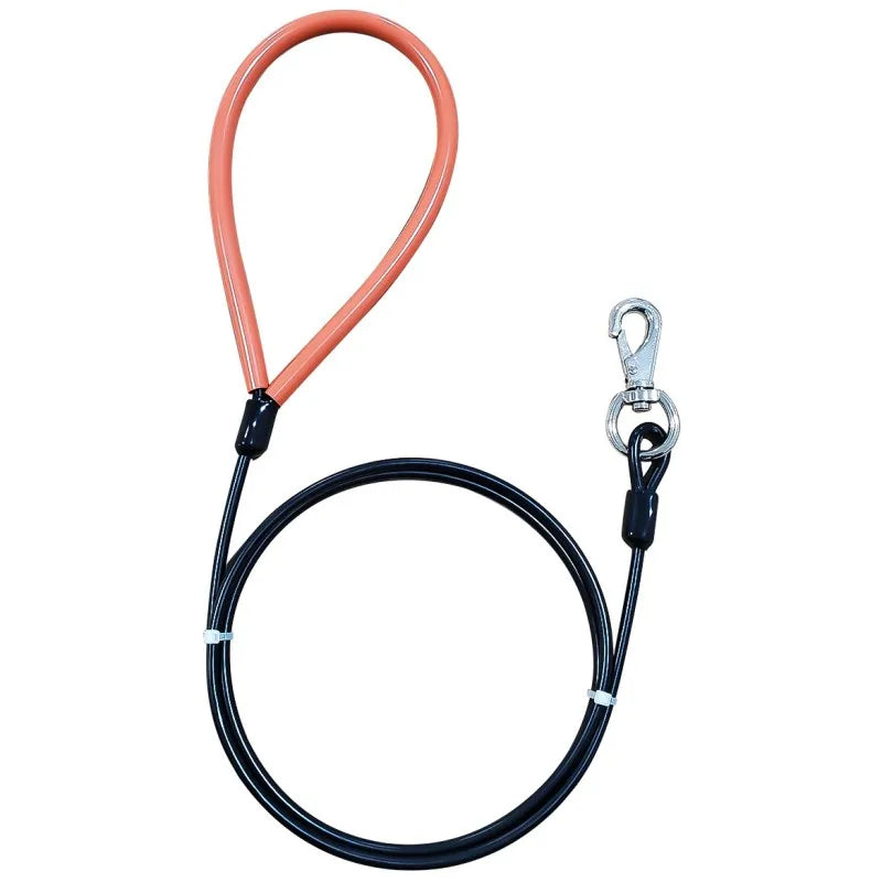 Dog Leash Steel Wire Dogs Chain Anti-Bite Leash for Dog Walking Traction Rope 2m Long Chew Proof Dogs Leashes Pet Accessories