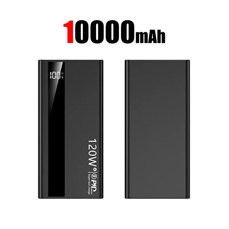 120W 50000mAh Power Bank High Capacity Digital Display Fast Charging Powerbank Portable Battery Charger Type C For iPhone