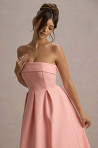 2025 French Fashion Elegant Long Evening Dress Women High-end Solid  Sleeveless Strapless Party Dress Chic Minimalist Clothes
