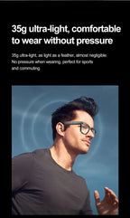 LIGE AI Smart Glasses 720P Camera Video Recorder Bluetooth Call 260mAh Battery Voice Assistant Control Sunglasses For Men Women