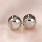 2025 Gold Silver Color Ball Round Simple Hight Quality Luxury Earrings Punk Geometric Stud Earrings For Women Party Jewelry Gift