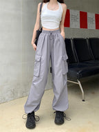 High Waist Wide Leg Workwear Pants Women's Spring 2024 Loose Sun Protection Casual Sports Thin Style Fashionable Trousers