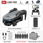 2025 L200 Pro Max GPS Drone 5KM 8K Professional HD Dual Camera 2-Axis Gimbal Obstacle Avoidance Brushless Foldable RC Quadcopter