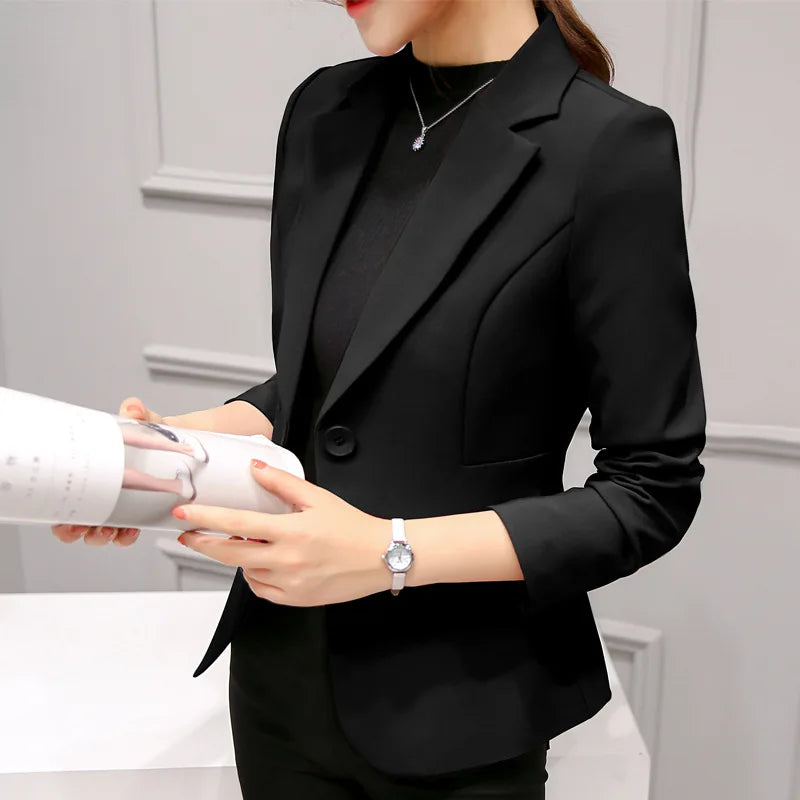 Spring New Women's Long-sleeved Suit Jacket, Korean Style Slim Short Coat Women, Asian Size M-XXXL, Girl's Blazers