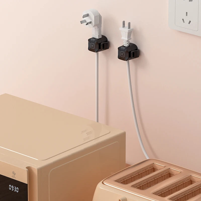 KUULAA 3/6 Pcs Cable Clip Cable Holder Adhesive Wire Keeper Cord Cable Organizer for Home Office Under Desk Management