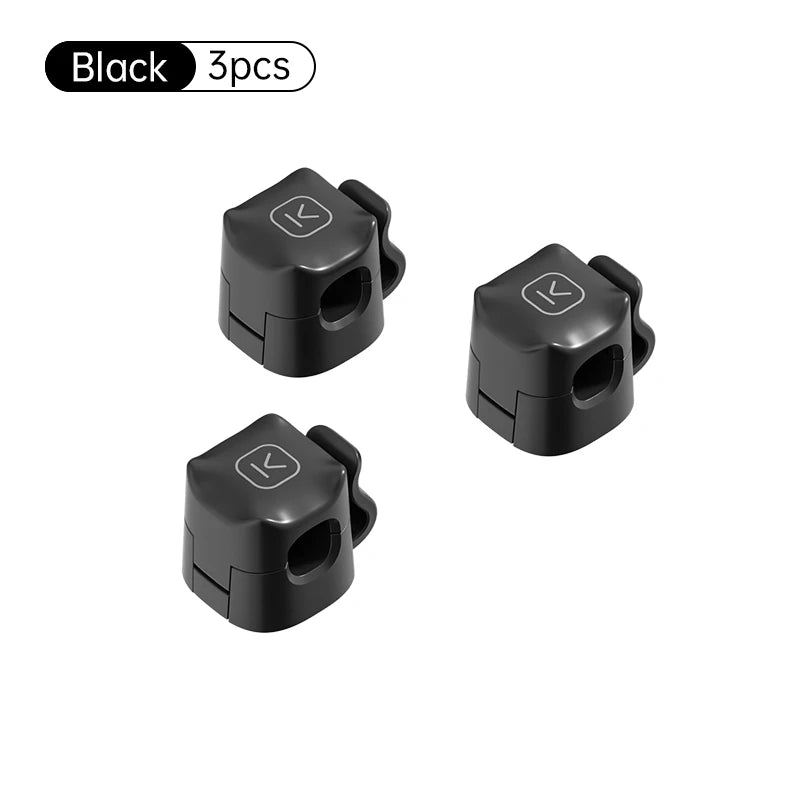 KUULAA 3/6 Pcs Cable Clip Cable Holder Adhesive Wire Keeper Cord Cable Organizer for Home Office Under Desk Management