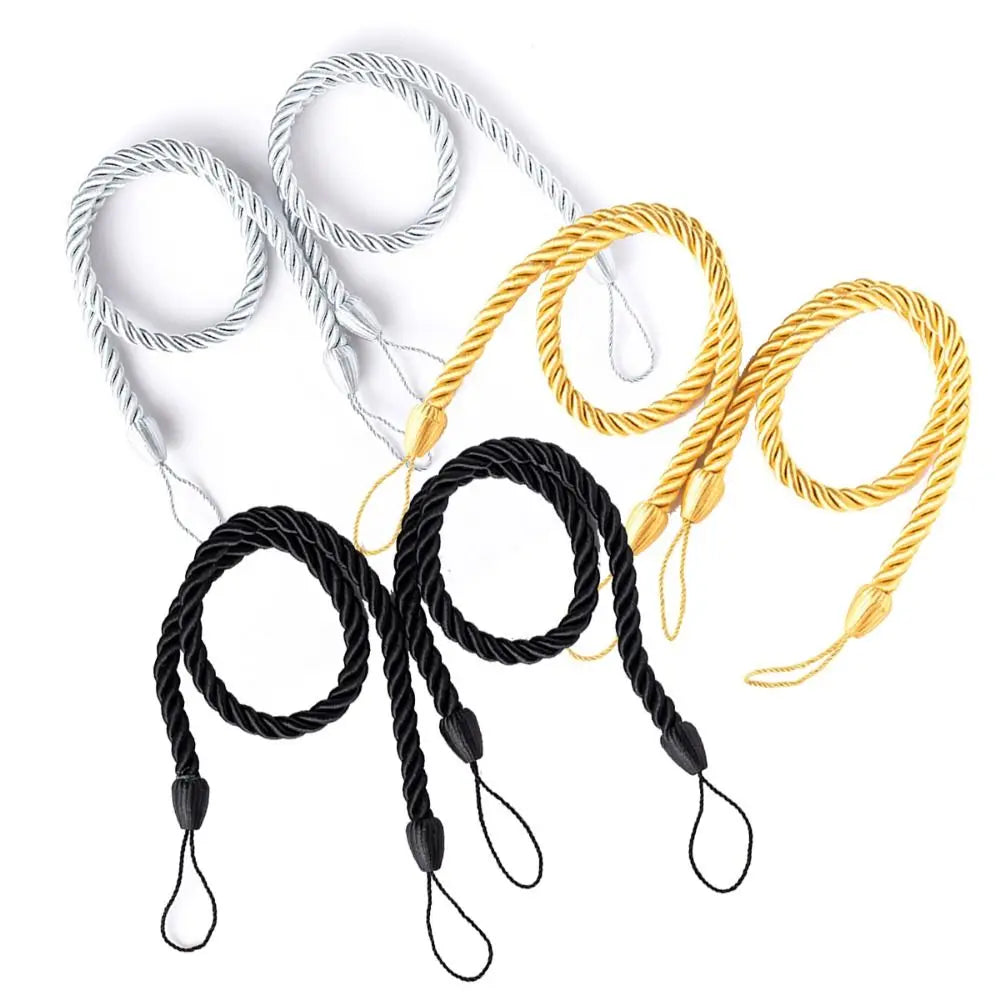2Pcs Handmad Curtain Woven Tiebacks Ins Style Light Luxury Curtains Binding Rope Easy to Use Curtains Tied Strap